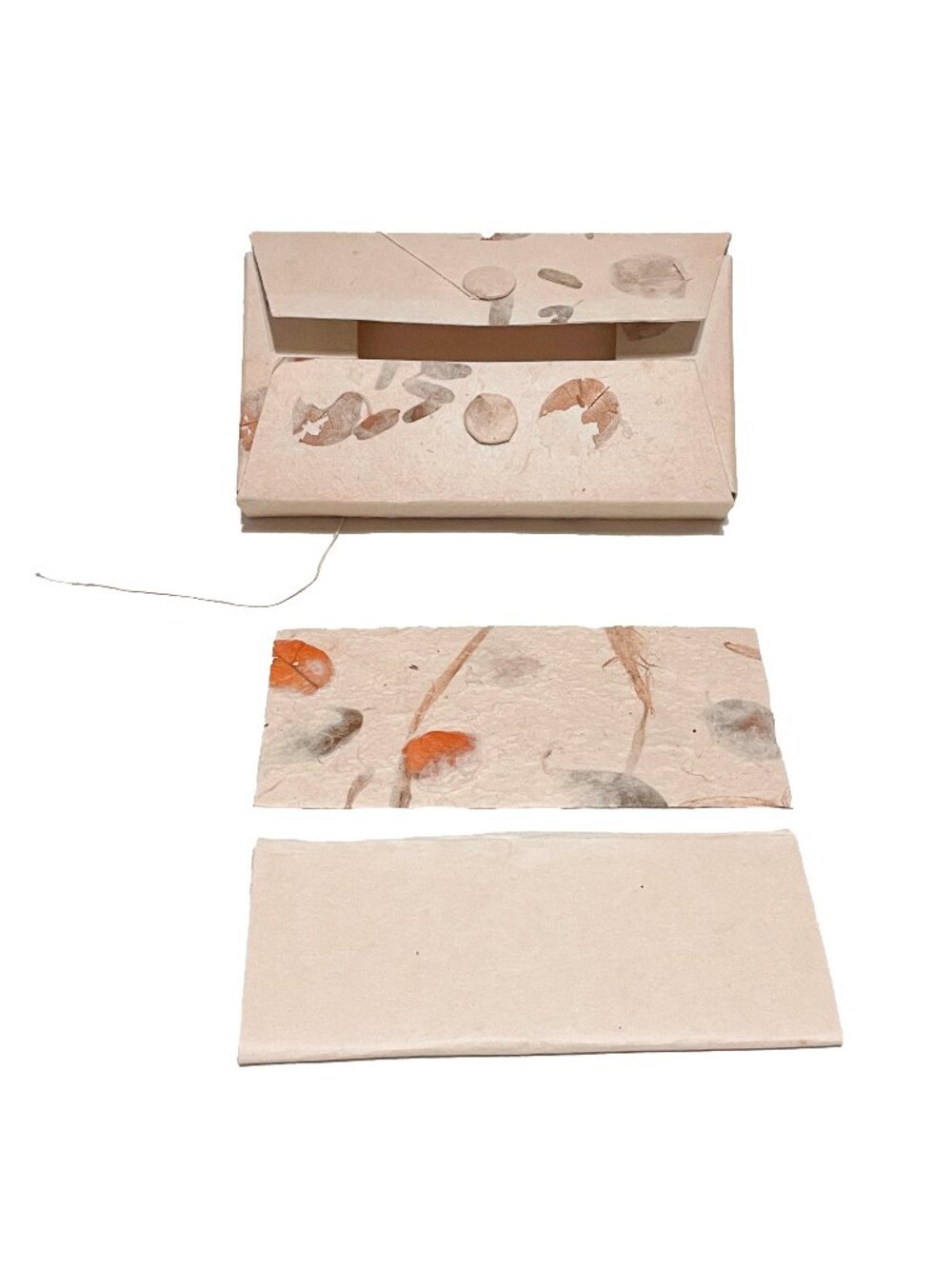 Vintage Textured Abstract Leaves Stationery Set Case 12 Envelopes 11 Letters